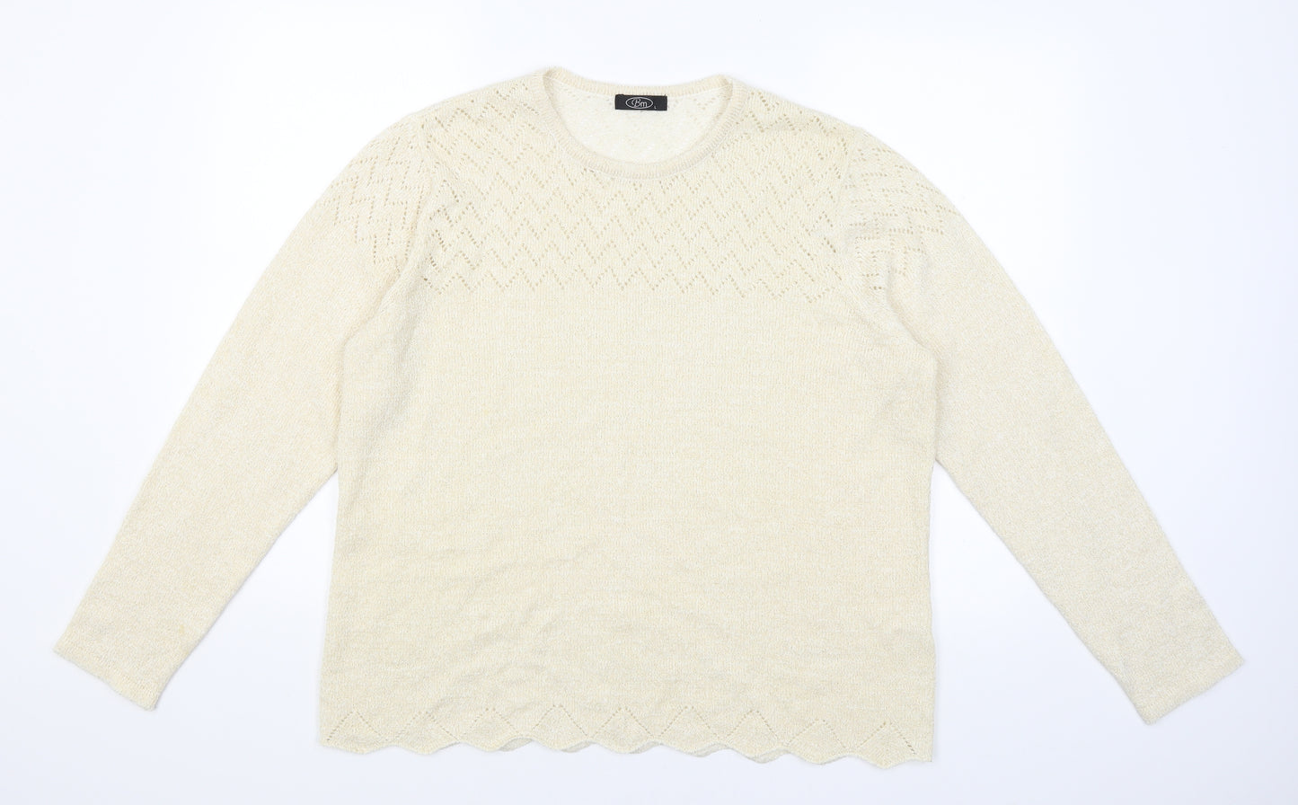 BM Womens Gold   Pullover Jumper Size L