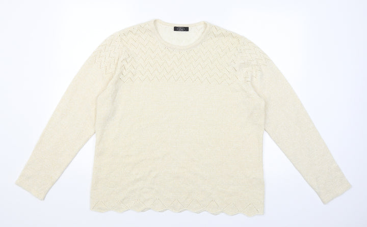 BM Womens Gold   Pullover Jumper Size L