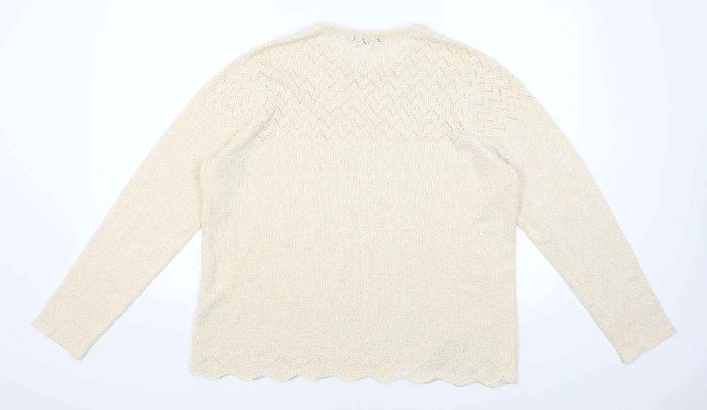 BM Womens Gold   Pullover Jumper Size L