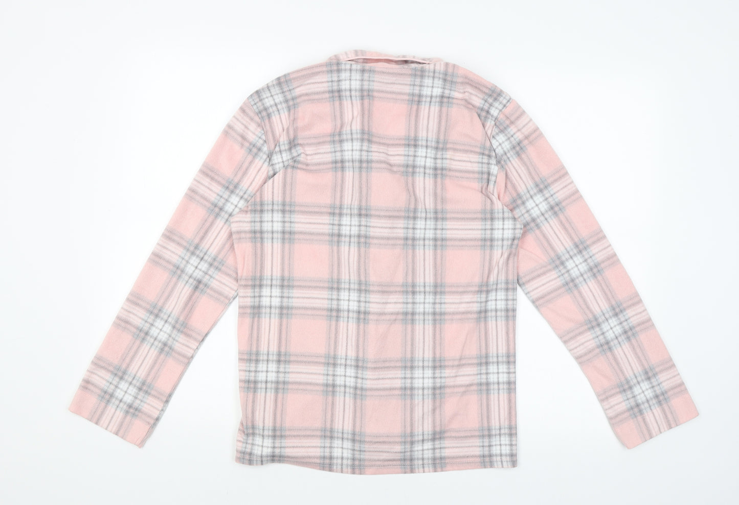 M&S Womens Pink Plaid  Top Pyjama Top Size 10