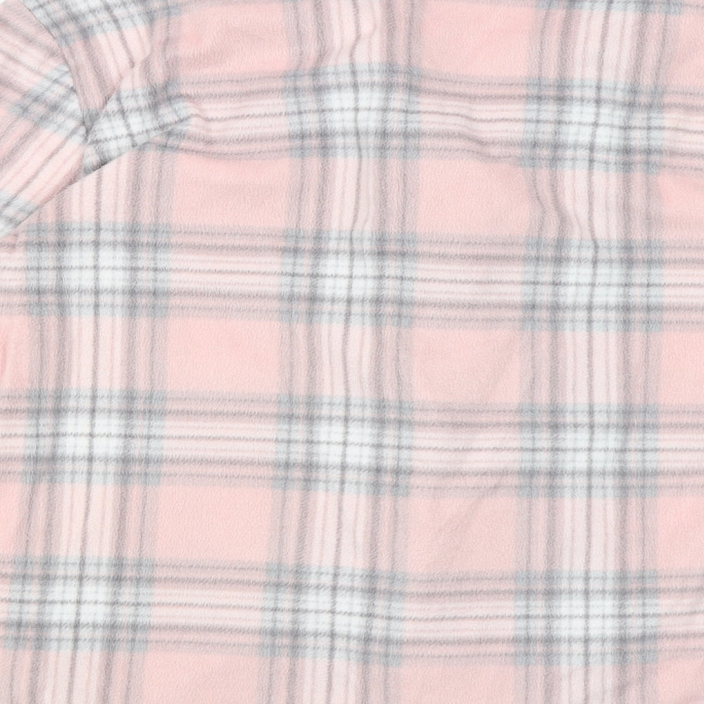 M&S Womens Pink Plaid  Top Pyjama Top Size 10