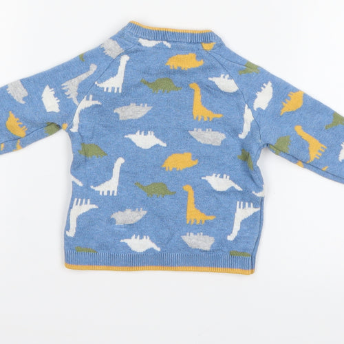 Mothercare Baby Blue   Pullover T-Shirt Size 3-6 Months  - dinosaur