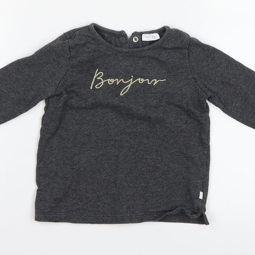 NEXT Baby Grey   Basic Blouse Size 9-12 Months