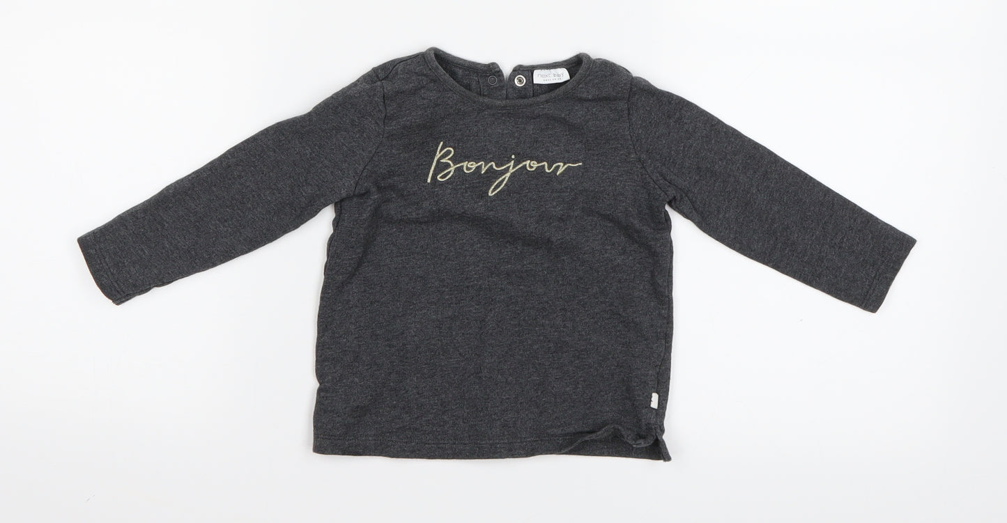 NEXT Baby Grey   Basic Blouse Size 9-12 Months