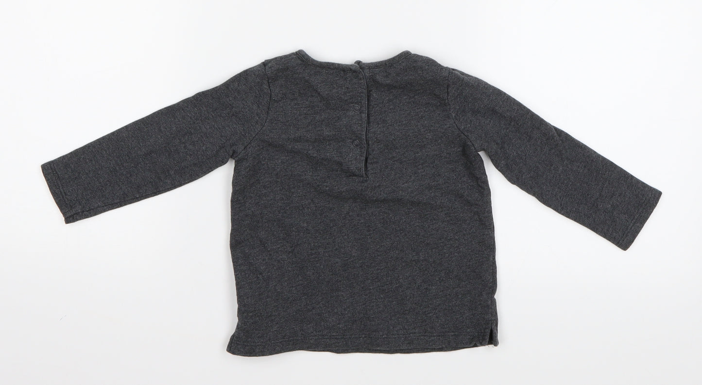 NEXT Baby Grey   Basic Blouse Size 9-12 Months