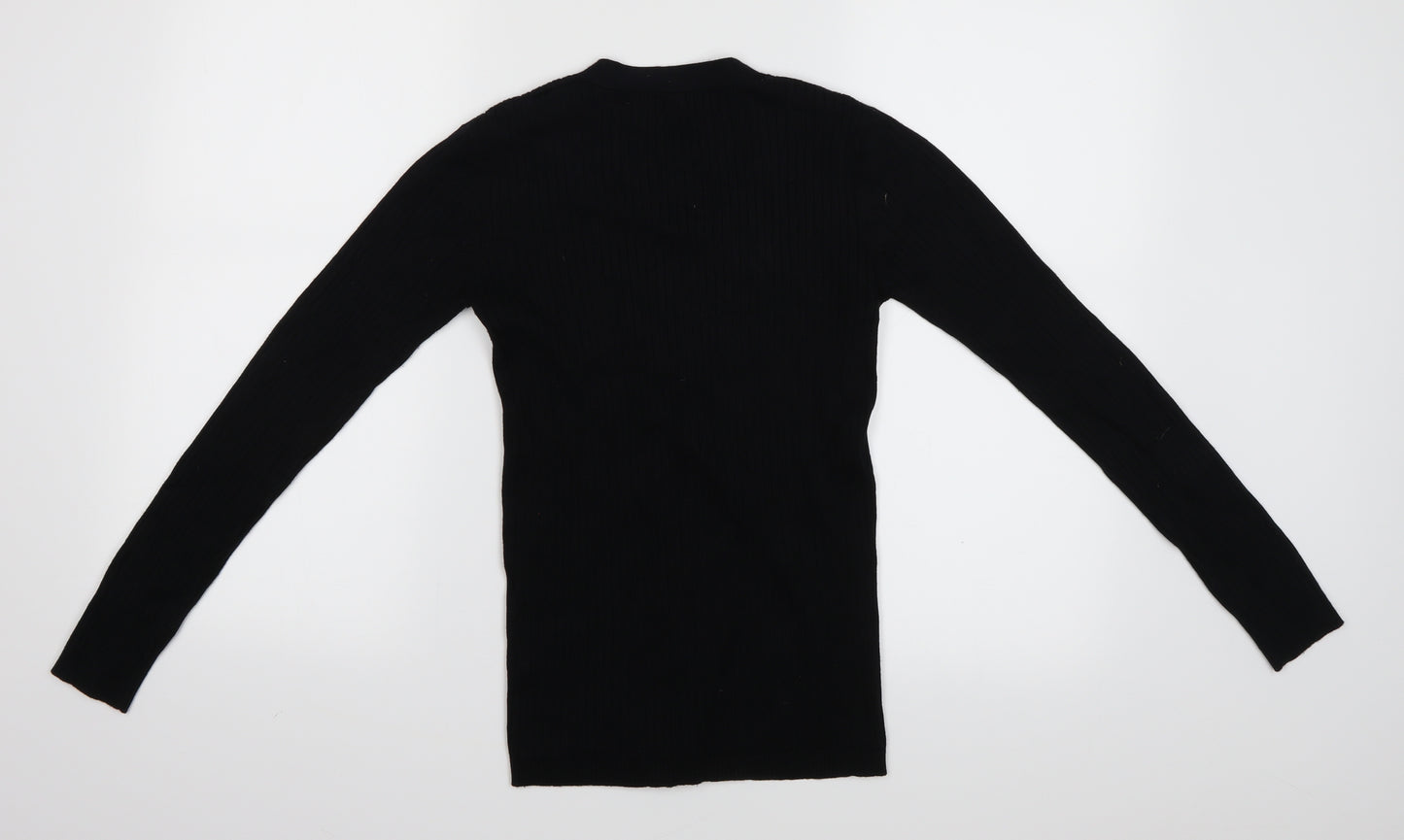 Zara Knit Womens Black   Cardigan Jumper Size M