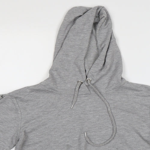 Select Womens Grey   Pullover Hoodie Size S  - Cropped