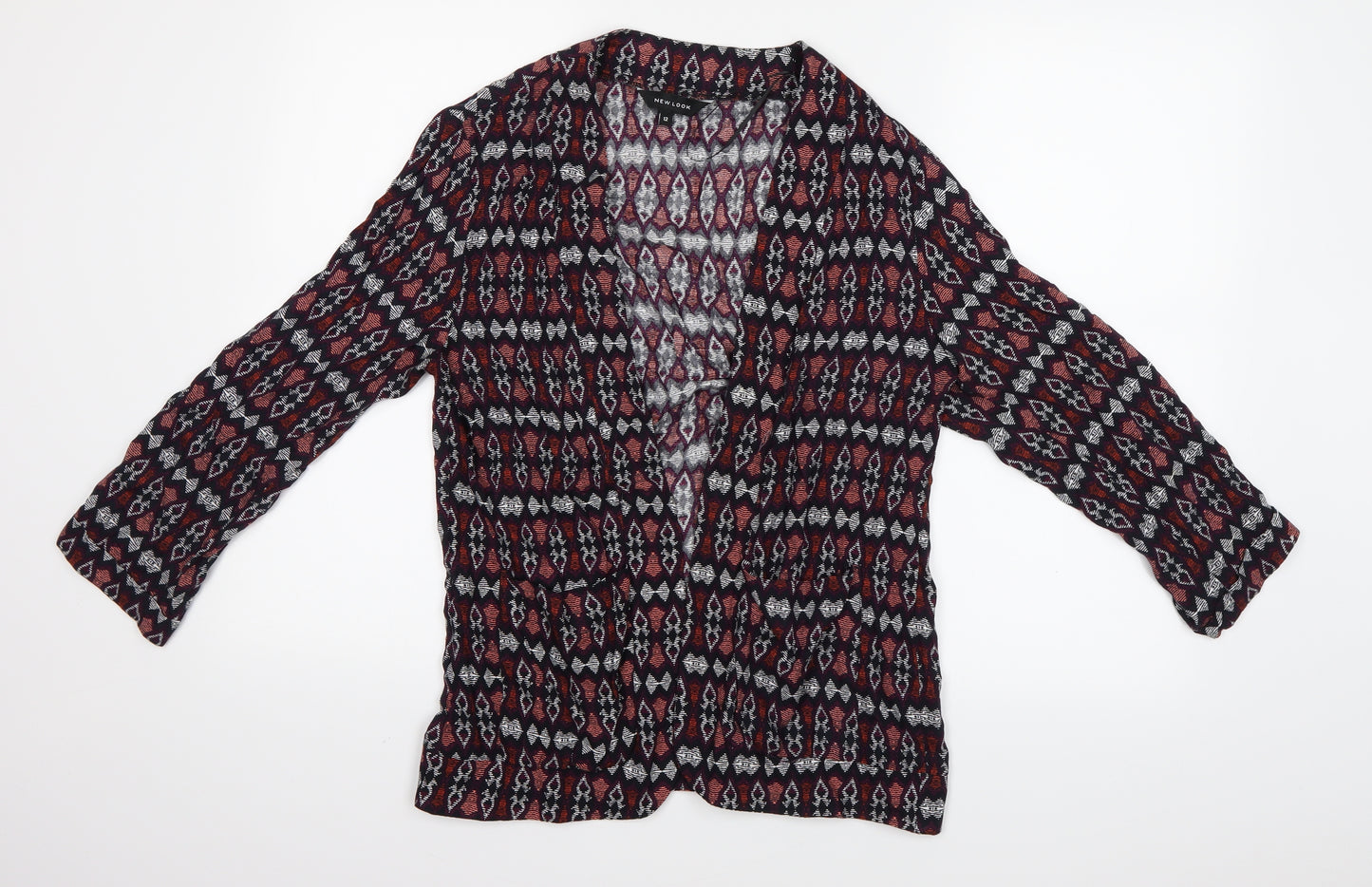 New Look Womens Blue Paisley  Cardigan Jumper Size 12
