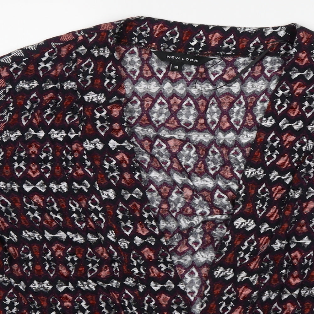 New Look Womens Blue Paisley  Cardigan Jumper Size 12