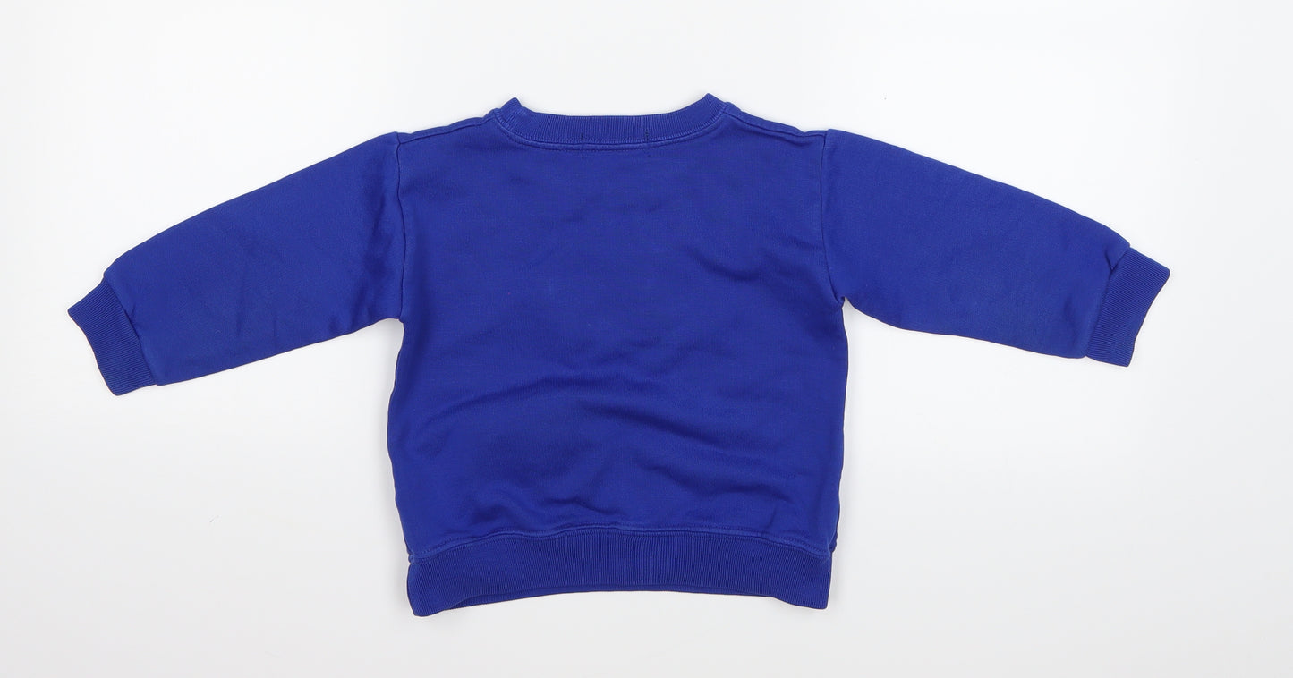 Amundsen Boys Blue   Pullover Jumper Size 2-3 Years  - tractors