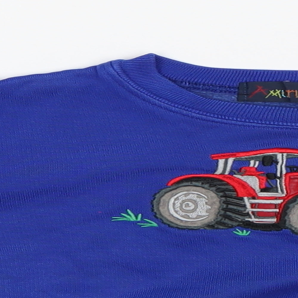 Amundsen Boys Blue   Pullover Jumper Size 2-3 Years  - tractors
