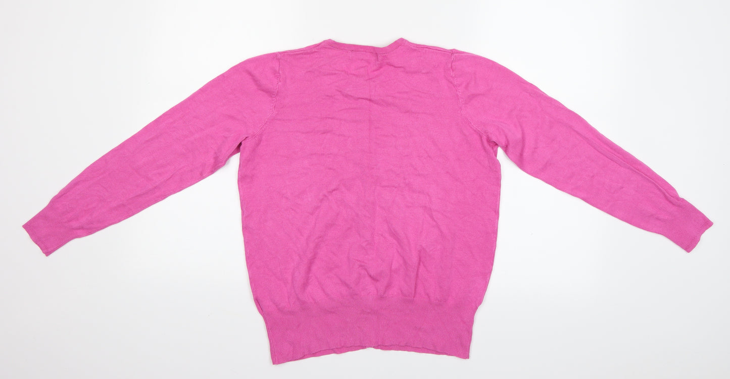 Marks and Spencer Womens Pink   Cardigan Jumper Size 12