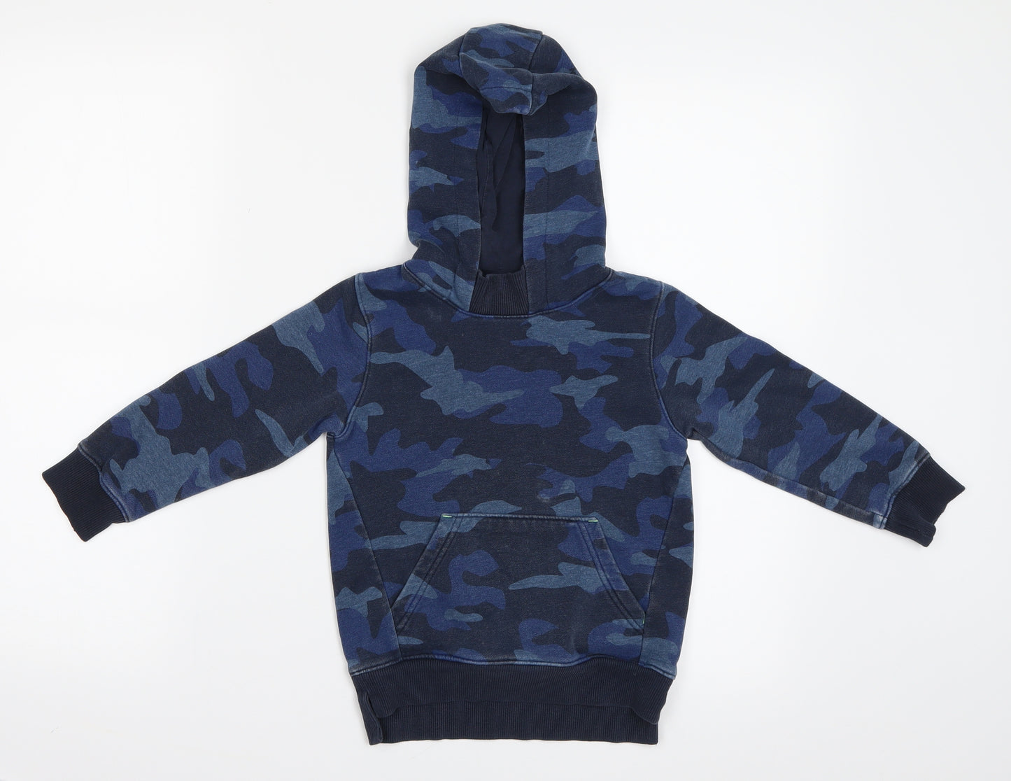 Matalan Boys Blue Camouflage  Pullover Hoodie Size 4 Years