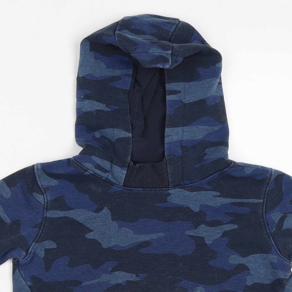Matalan Boys Blue Camouflage  Pullover Hoodie Size 4 Years