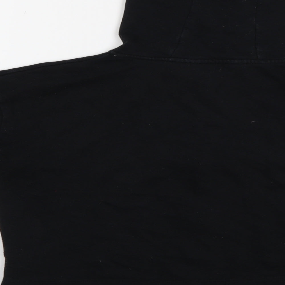 miss evie Girls Black   Full Zip Hoodie Size 11-12 Years  - Cropped