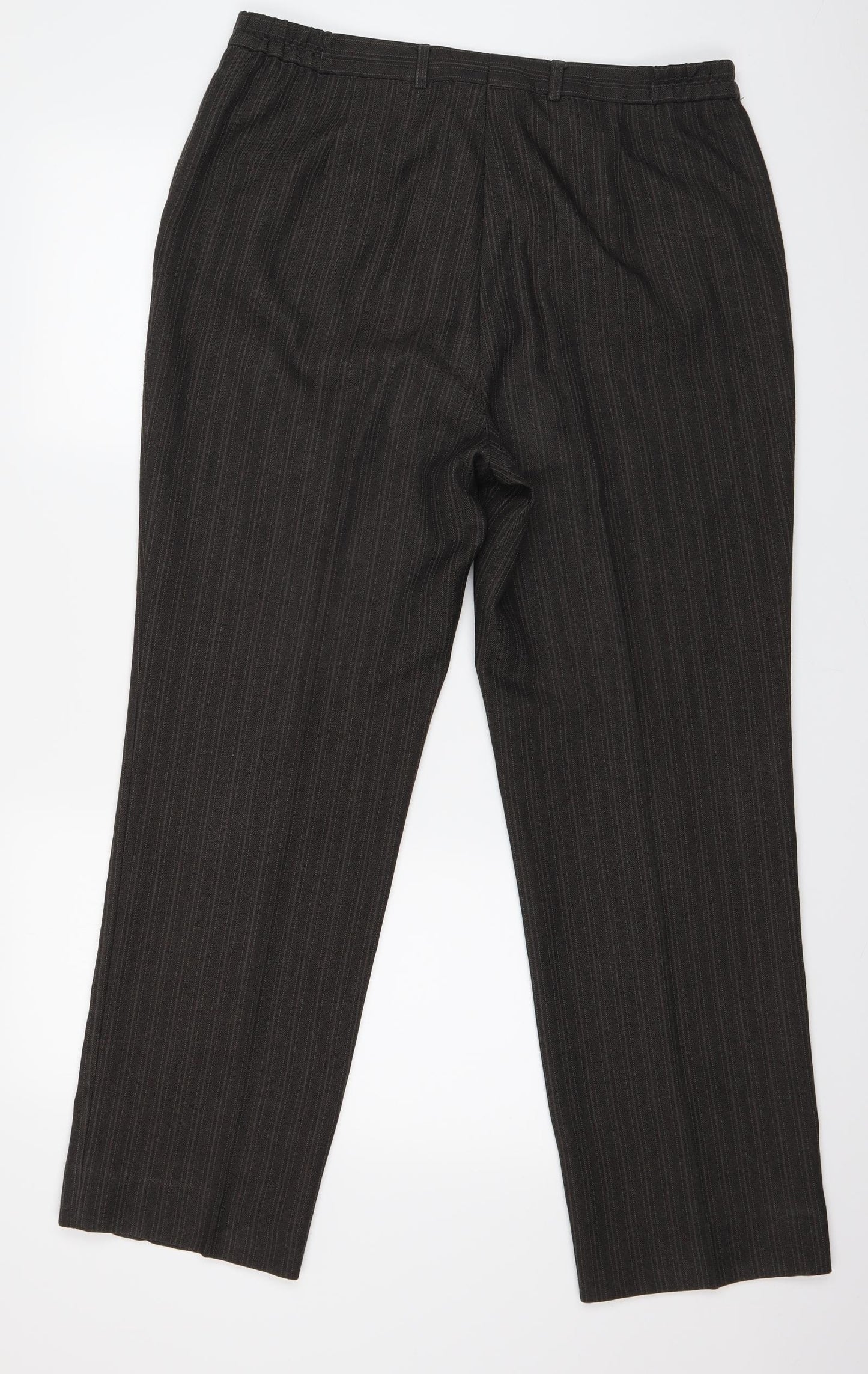 brandtex Womens Brown Striped  Trousers  Size 18 L28.5 in