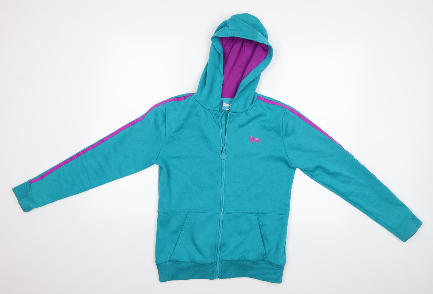 Lonsdale Girls Blue   Full Zip Hoodie Size 13 Years