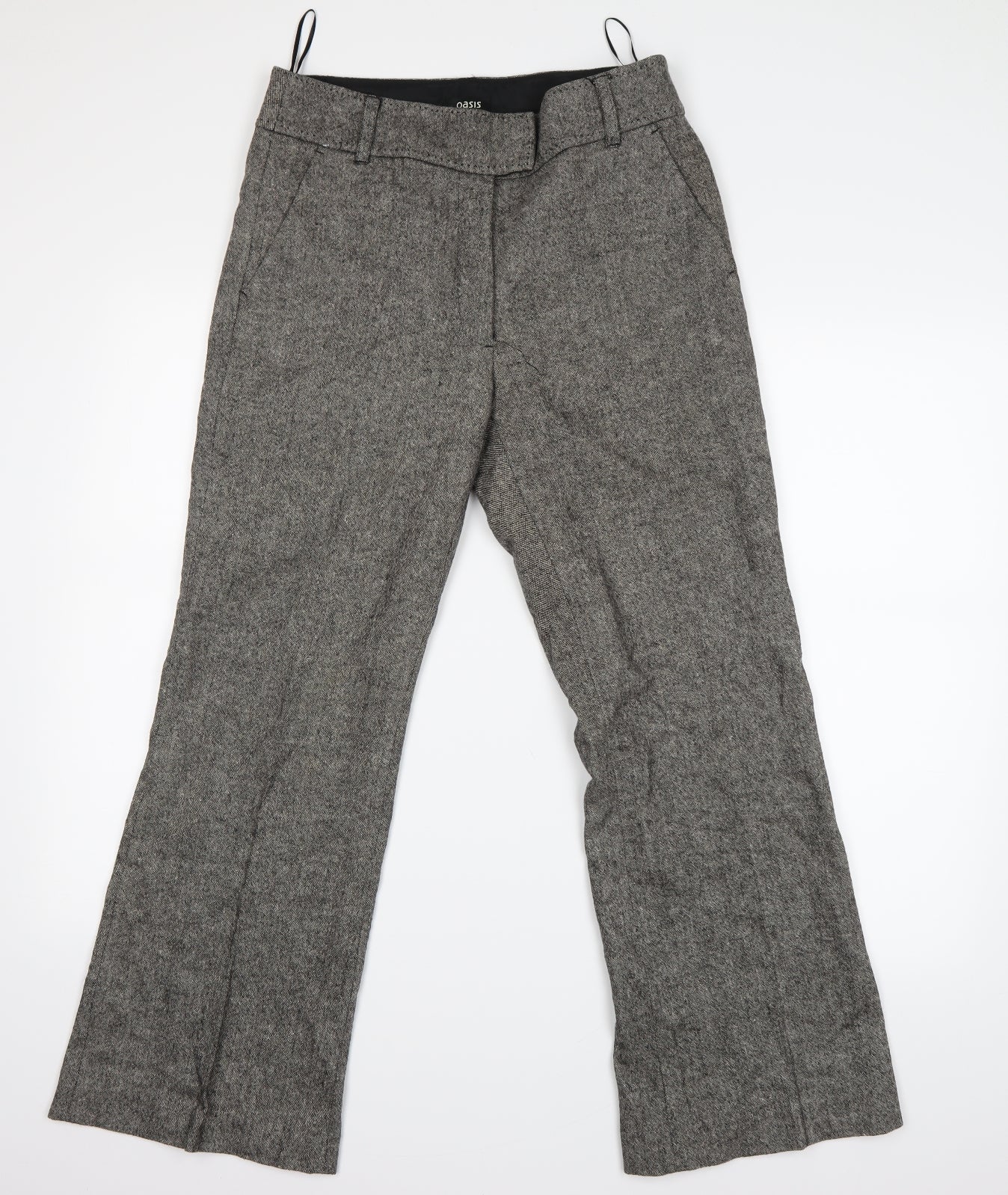 Oasis Womens Grey   Dress Pants Trousers Size 10 L28 in