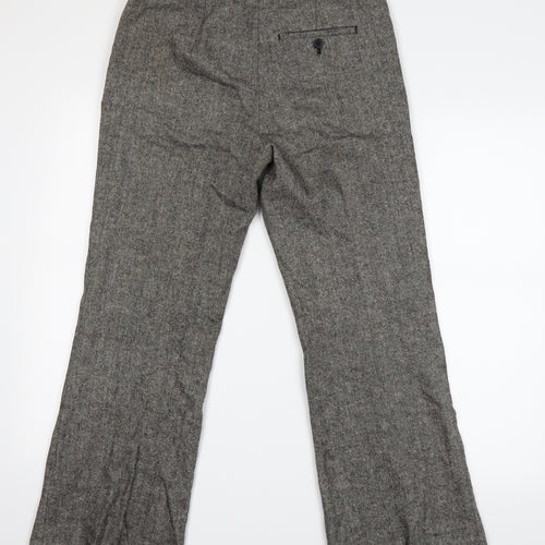 Oasis Womens Grey   Dress Pants Trousers Size 10 L28 in