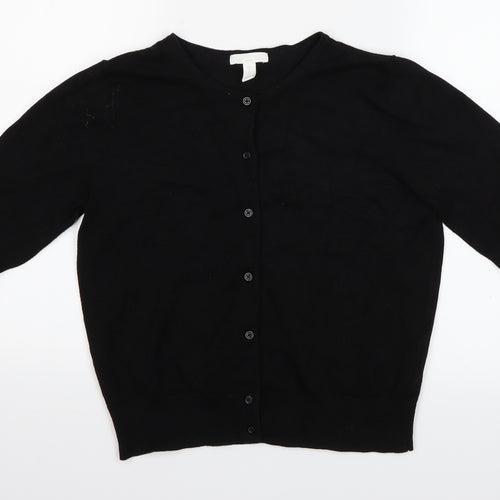 H&M Womens Black   Cardigan Jumper Size M