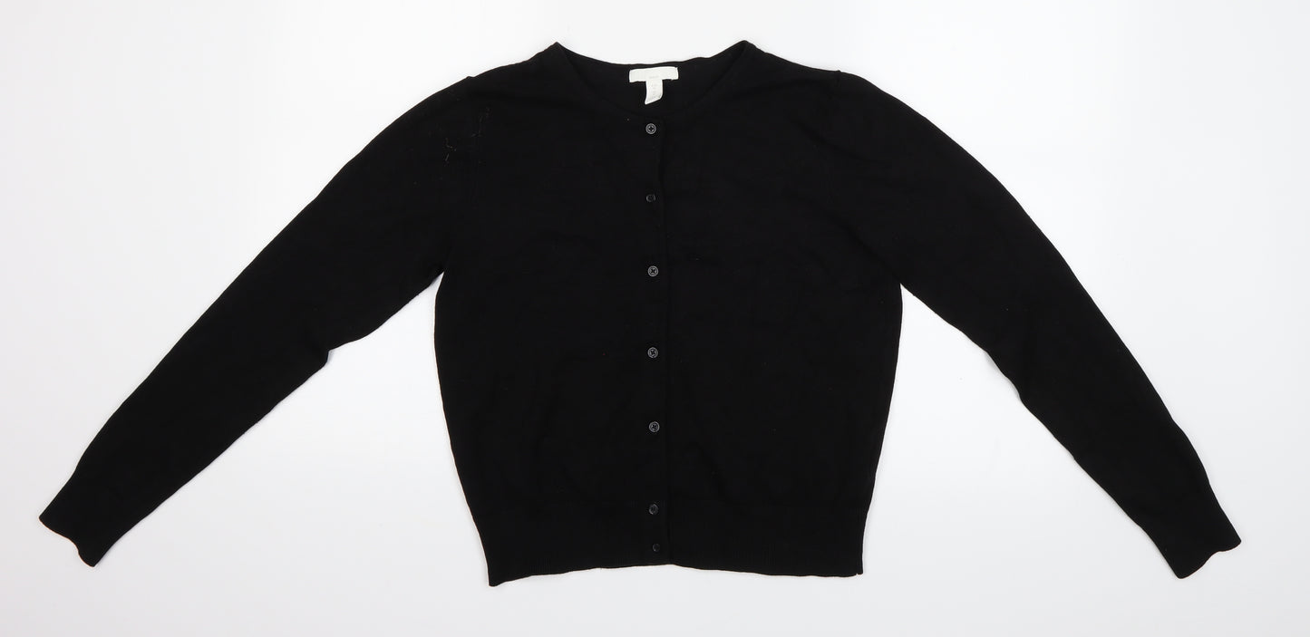 H&M Womens Black   Cardigan Jumper Size M