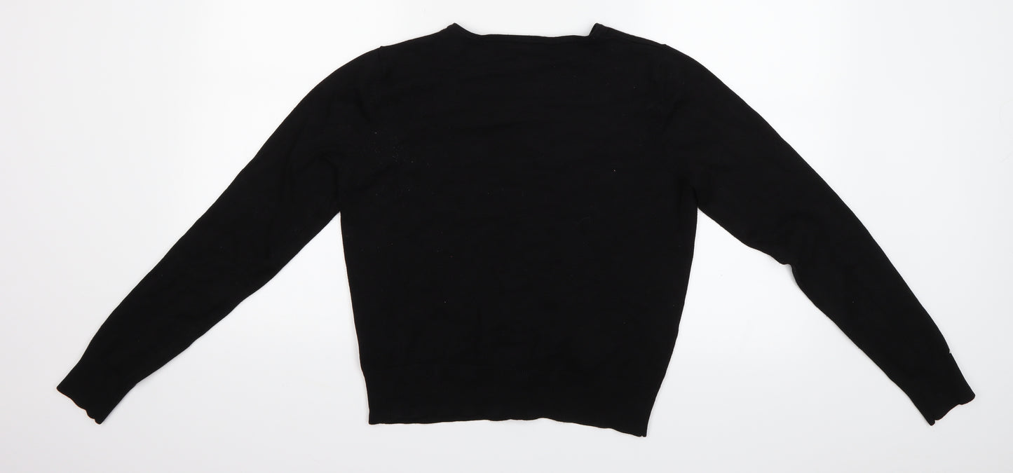 H&M Womens Black   Cardigan Jumper Size M
