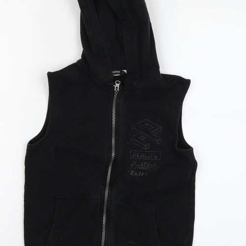 George Boys Black   Full Zip Hoodie Size 9-10 Years