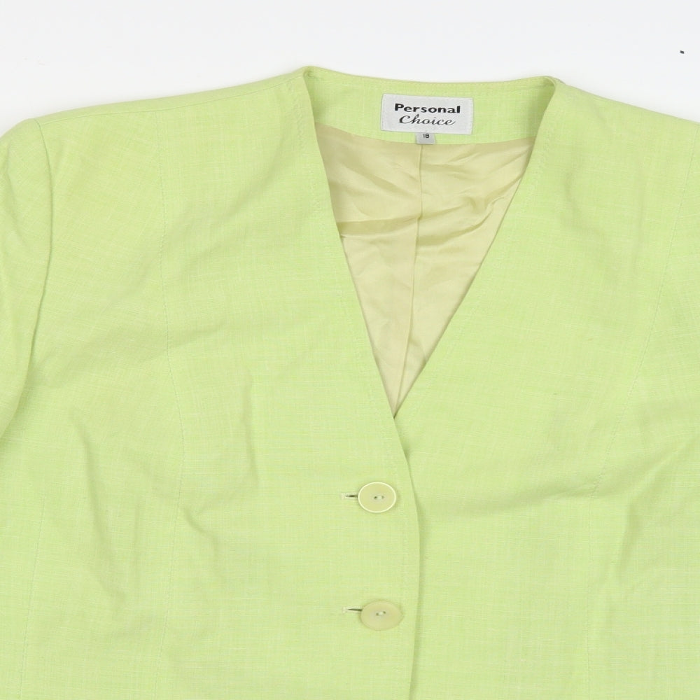 personal choice Womens Green   Jacket Blazer Size 18