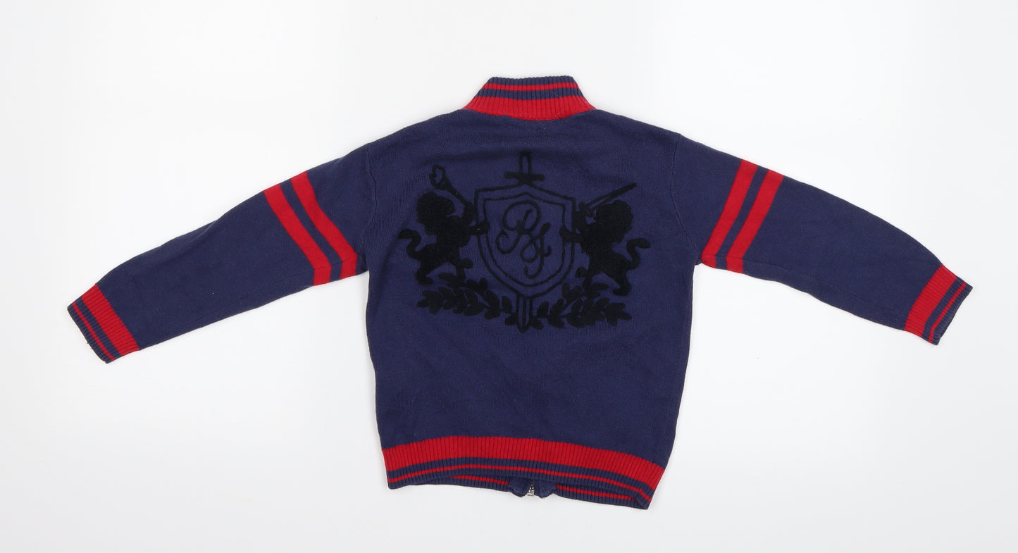 River Island Boys Blue   Full Zip Jumper Size 2-3 Years