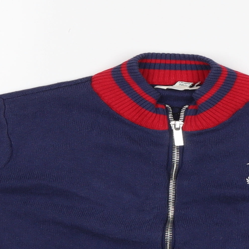 River Island Boys Blue   Full Zip Jumper Size 2-3 Years