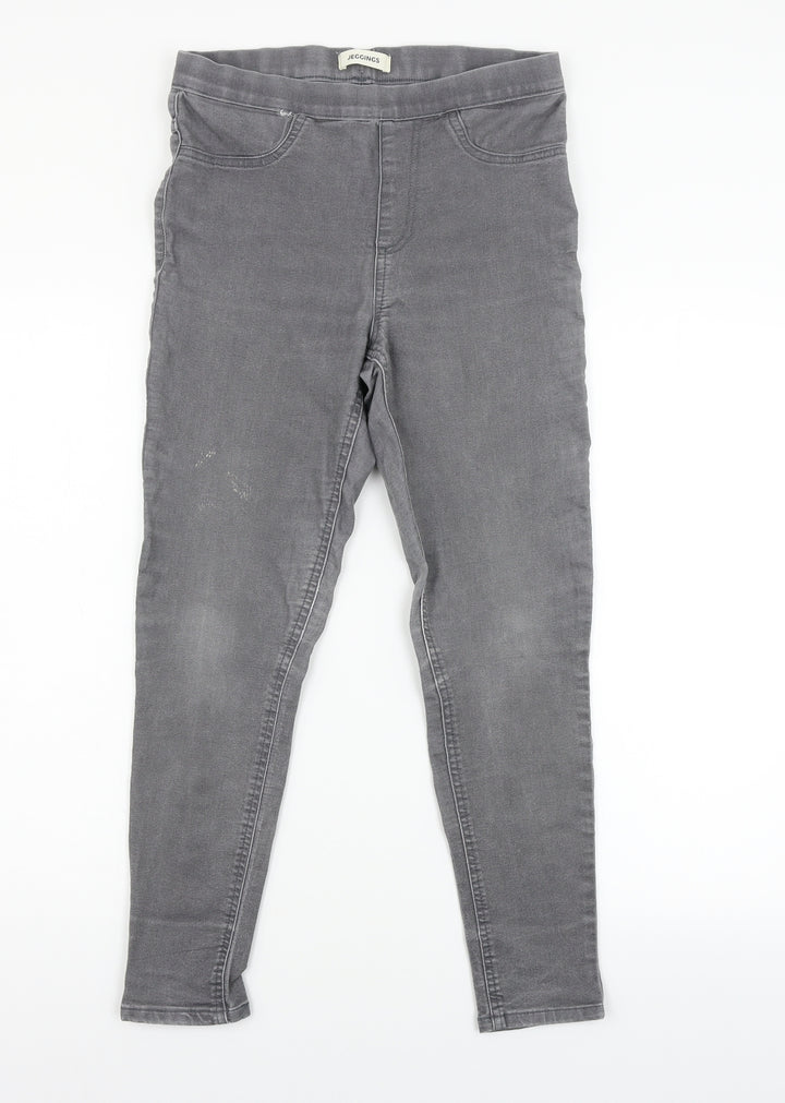 M&S Womens Grey Denim Skinny Jeans Size 10 L26 in