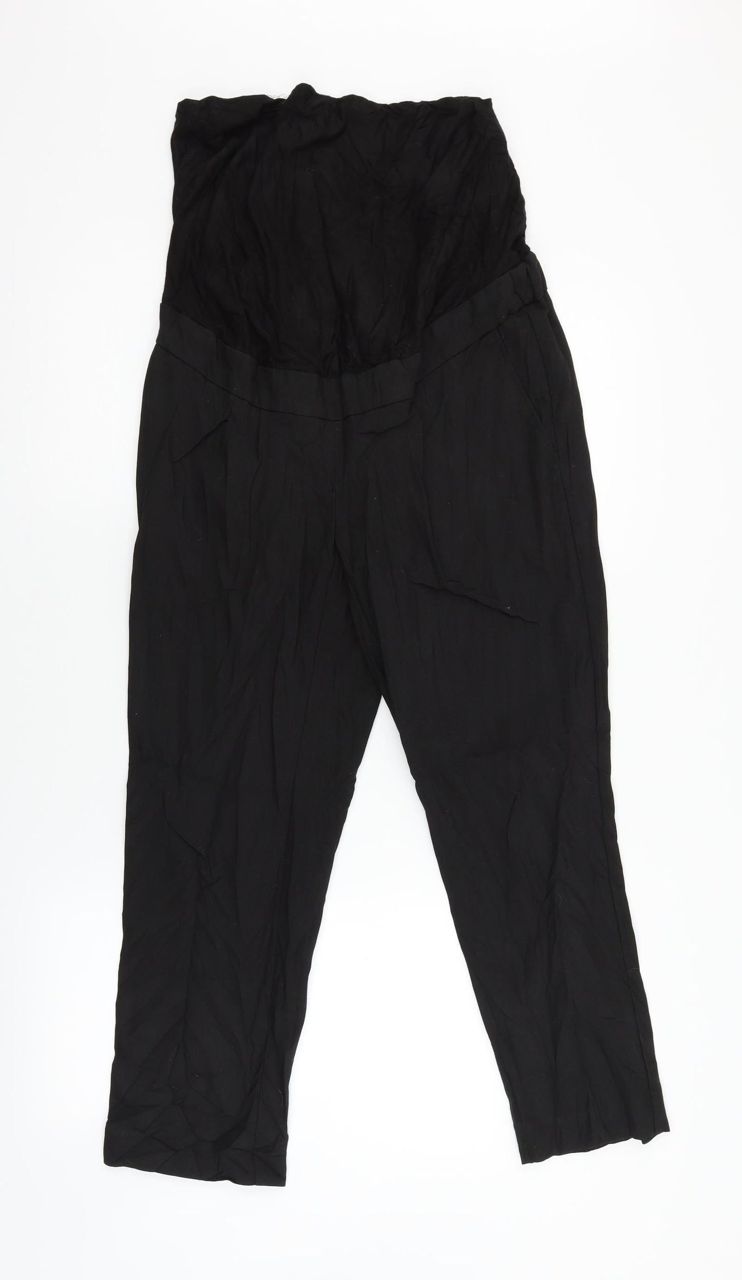Next Maternity Womens Black  Jersey Trousers  Size 12 L23 in