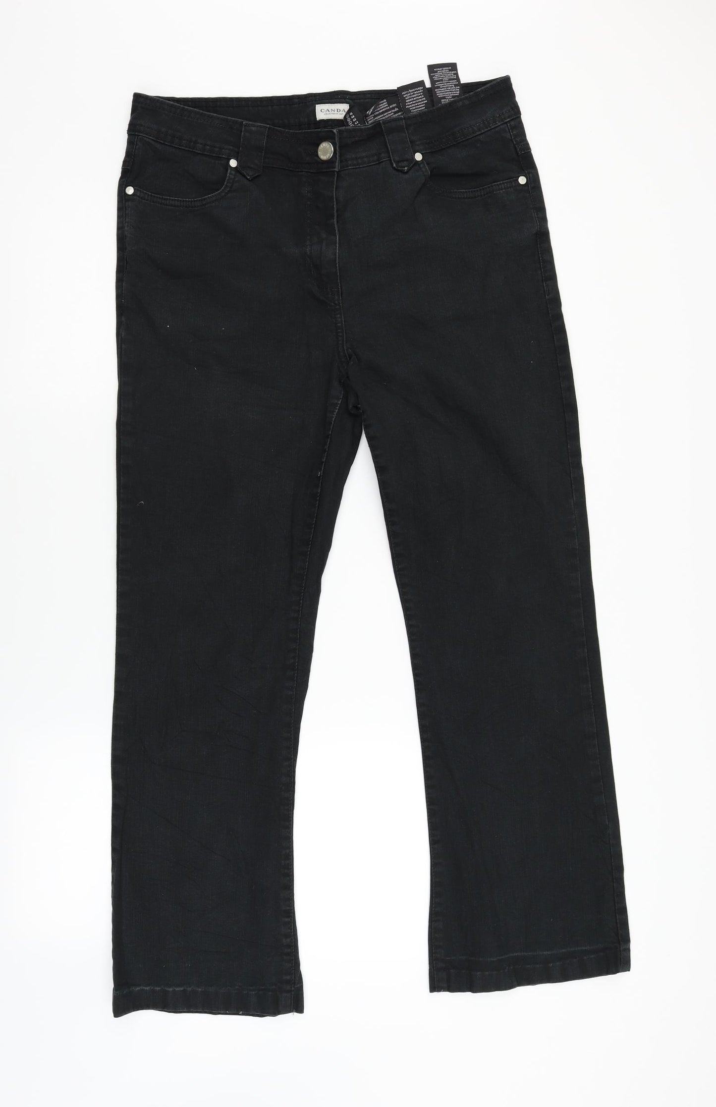 Canda Mens Black  Denim Straight Jeans Size 44 L28 in