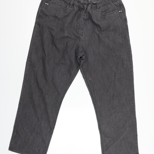 Gina Womens Black  Denim Straight Jeans Size 32 L27 in