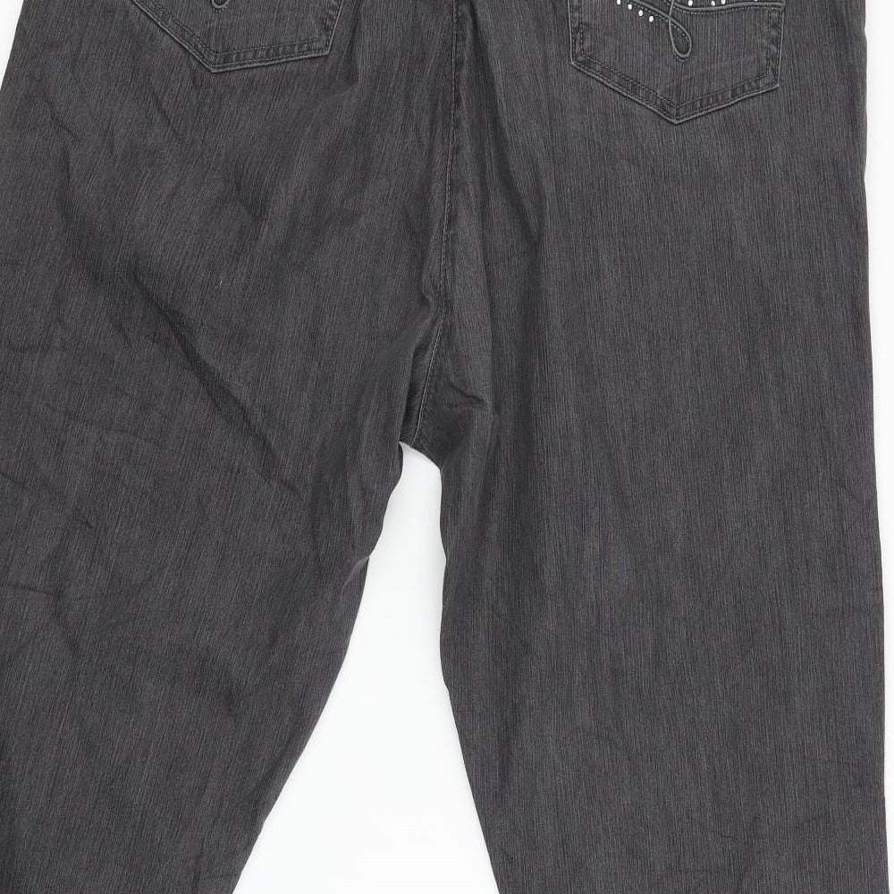Gina Womens Black  Denim Straight Jeans Size 32 L27 in