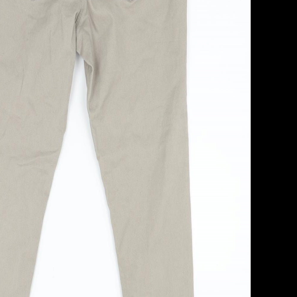 George Womens Beige  Denim Tapered Jeans Size 14 L28 in