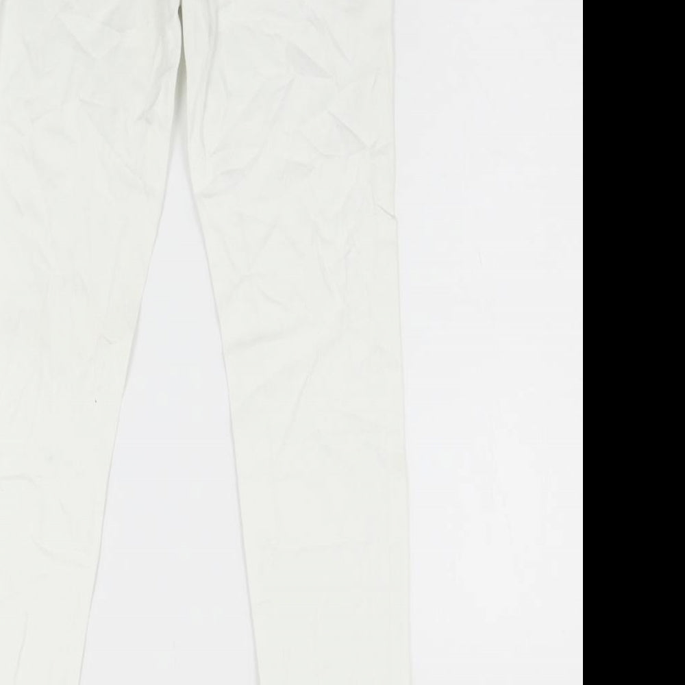 Primark Womens Ivory  Denim Skinny Jeans Size 6 L29 in