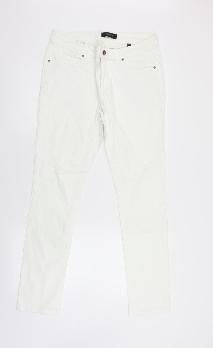 Tchibo Womens Ivory  Denim Straight Jeans Size 40 L31 in