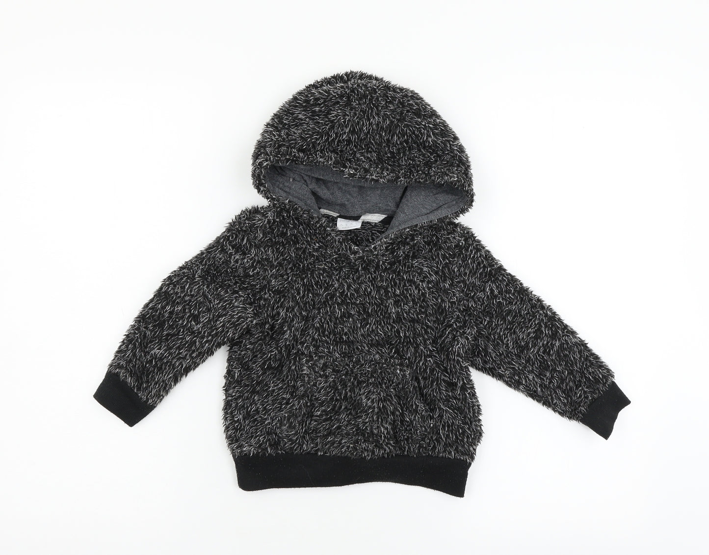 F&F Boys Grey  Fleece Pullover Hoodie Size 2-3 Years