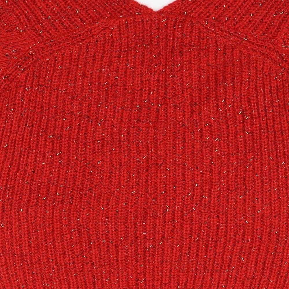 Promod Womens Red  Knit Pullover Jumper Size M