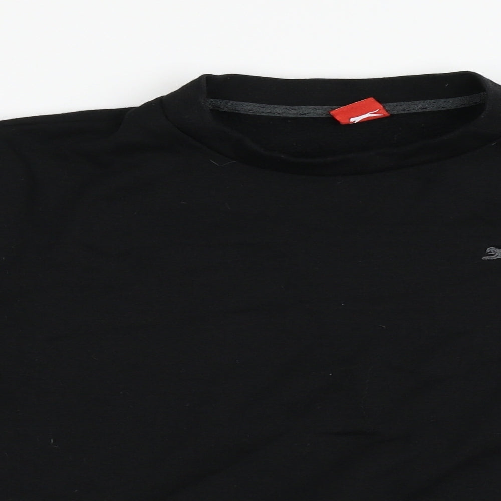 Slazenger Boys Black  Fleece Pullover Sweatshirt Size 9-10 Years