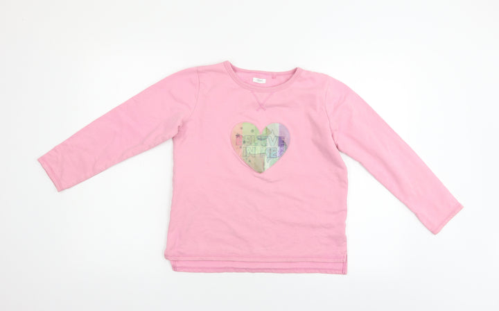 NEXT Girls Pink   Pullover Jumper Size 11 Years  - Unicorn
