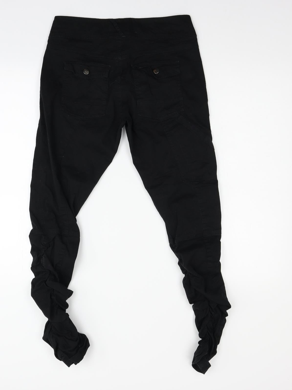 CULTURE Womens Black  Denim Trousers  Size 36 L29 in - Ruched