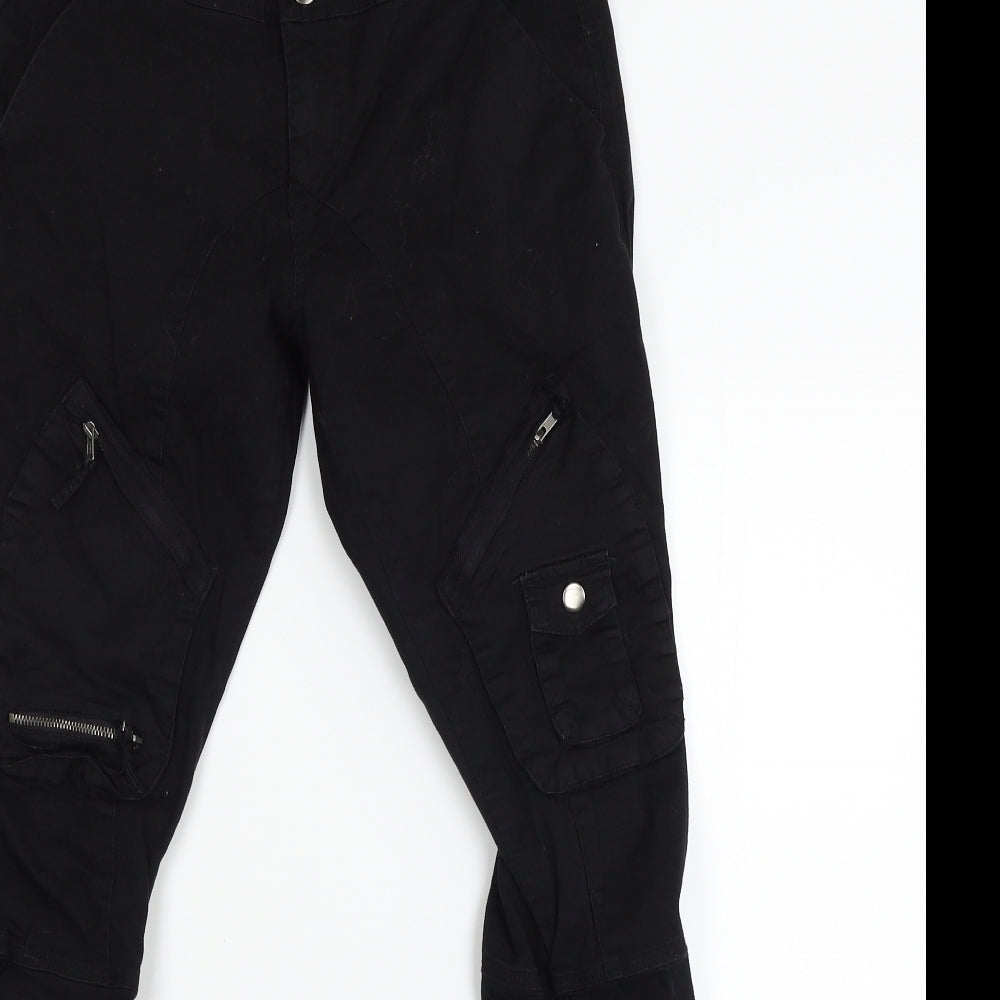 CULTURE Womens Black  Denim Trousers  Size 36 L29 in - Ruched