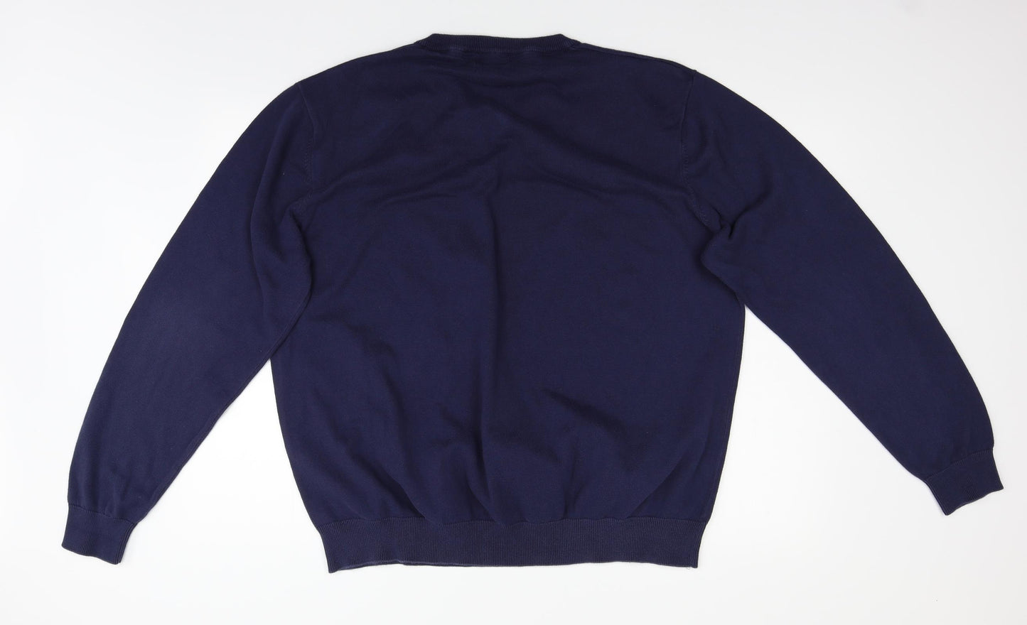 Jacamo Mens Blue  Knit Henley Jumper Size 3XL