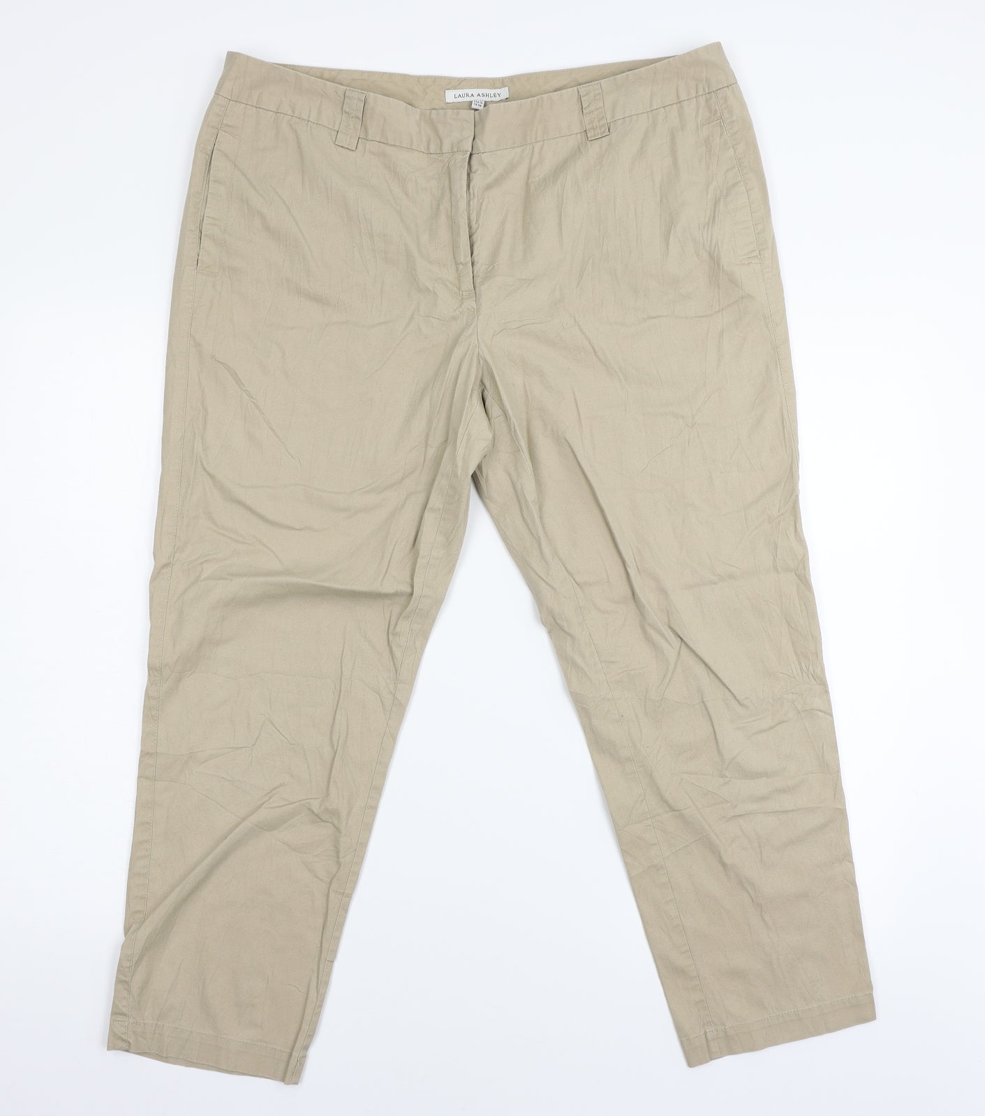 Laura Ashley Womens Beige   Trousers  Size 18 L25 in