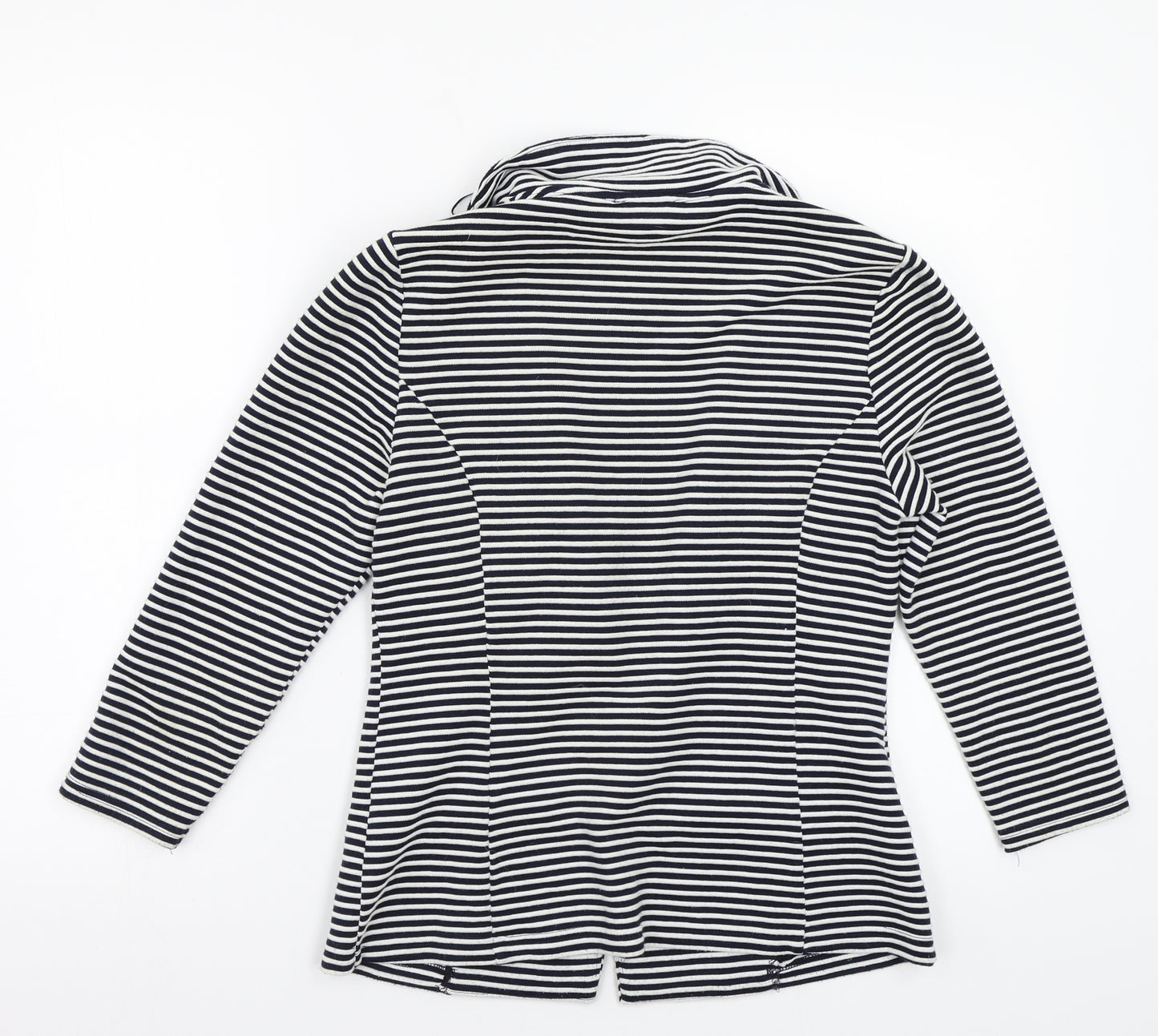 Papaya Womens White Striped  Jacket Blazer Size 10