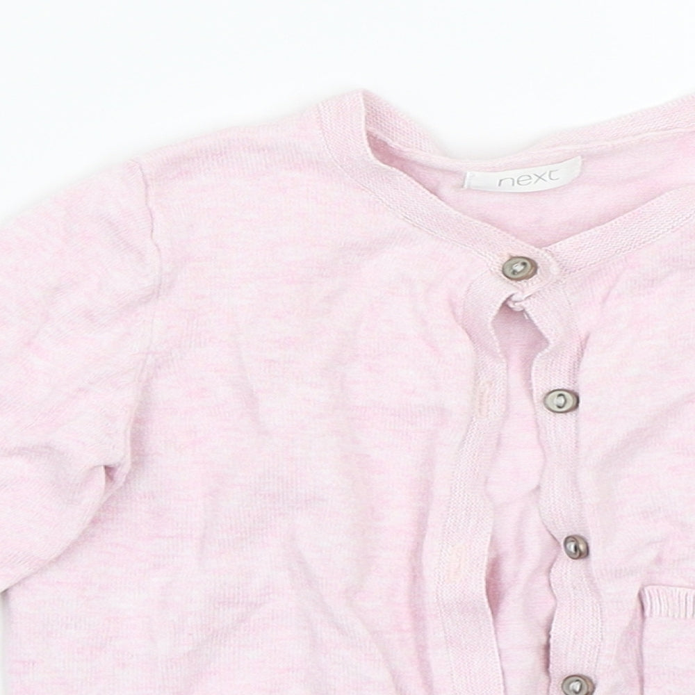 NEXT Girls Pink   Cardigan Jumper Size 2-3 Years