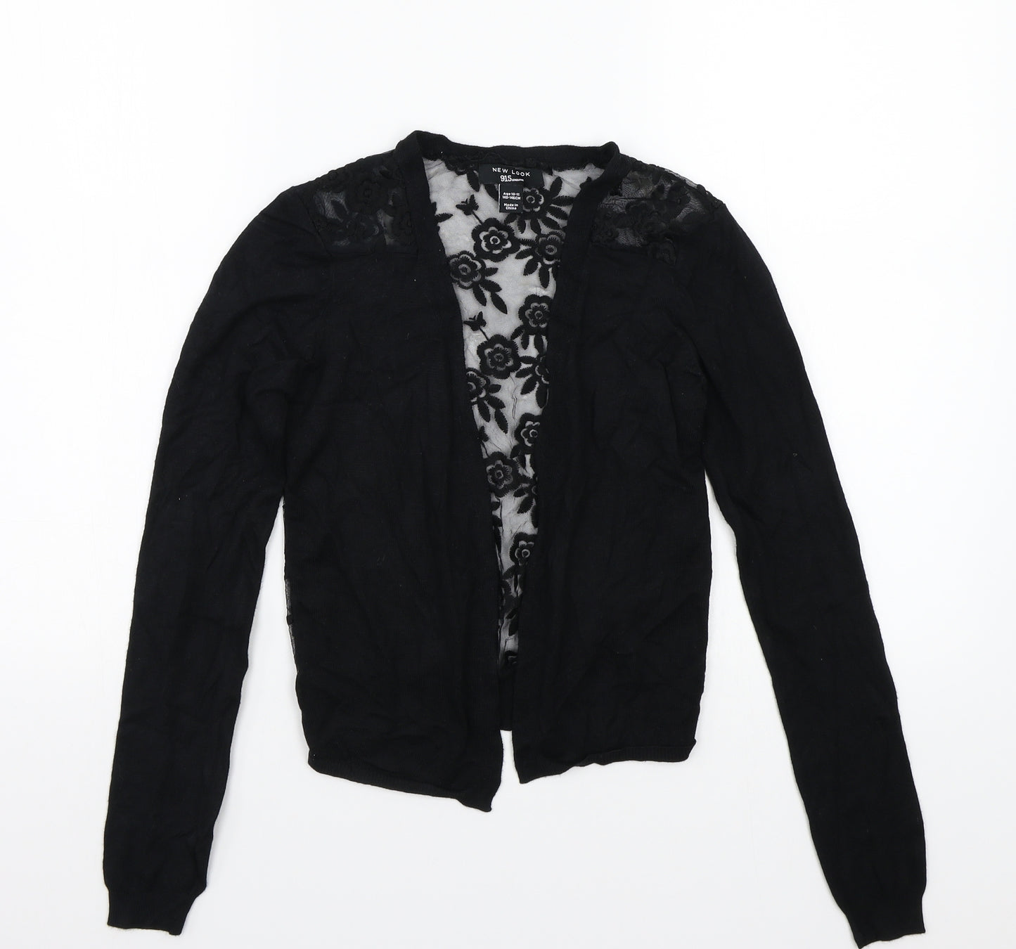 Newlook Girls Black   Cardigan Jumper Size 11 Years