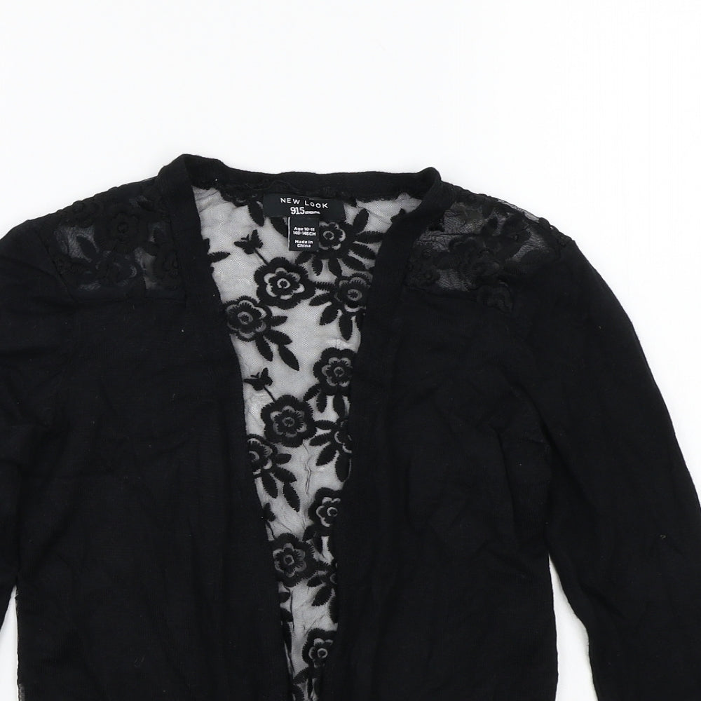 Newlook Girls Black   Cardigan Jumper Size 11 Years